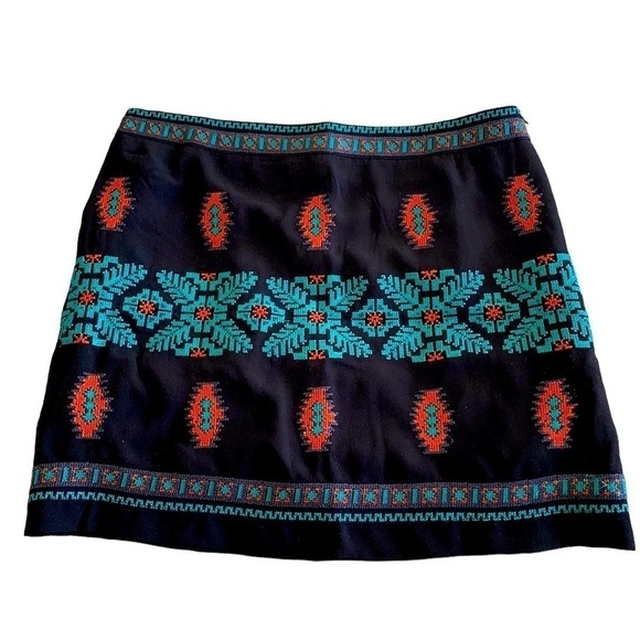 ALTAR’D State Embroidered Boho Black Mini Skirt Size Medium - Picture 8 of 8